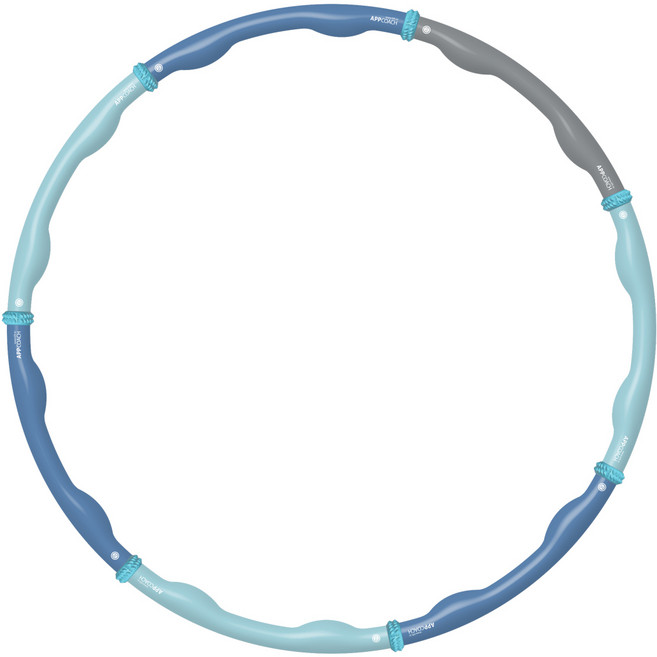 비핏 아이언 무게조절 훌라후프, 2.7kg, 혼합색상, 1개