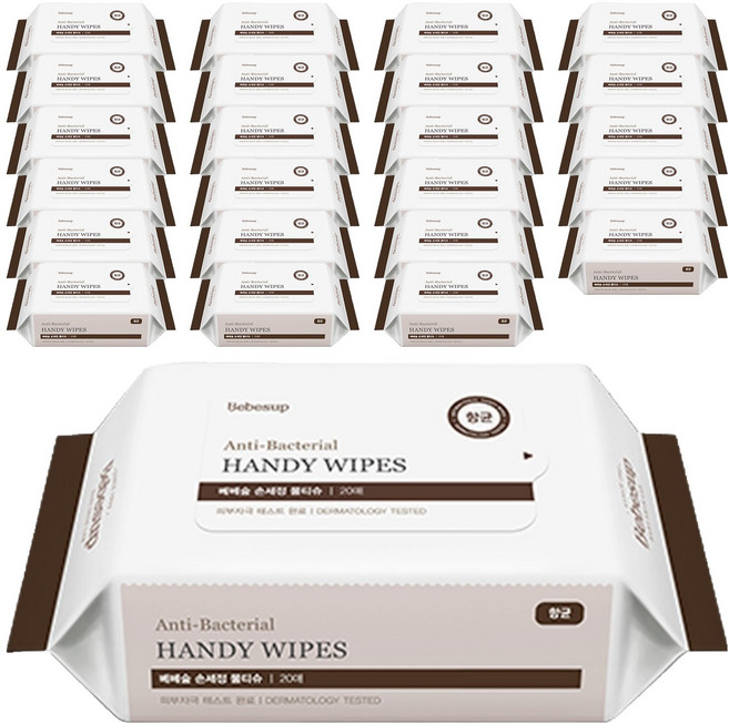 貝貝森林洗手濕紙巾筆芯型, 24包, 20張