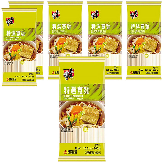 五木 寬麵, 300g, 6包