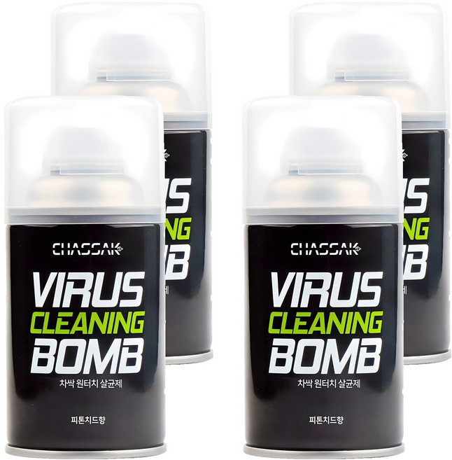 차싹 차량용 원터치 살균 탈취제 피톤치드향, 112g, 4개