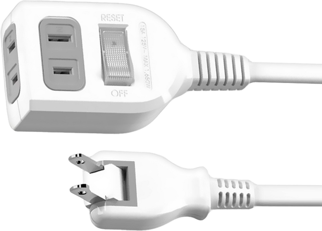 iPlus 保護傘 1切2座2P延長線, 1.8m, PU-2122, 1條