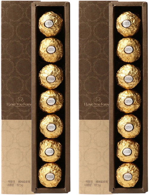 FERRERO ROCHER 金莎 金莎巧克力長條禮盒, 87.5g, 2盒