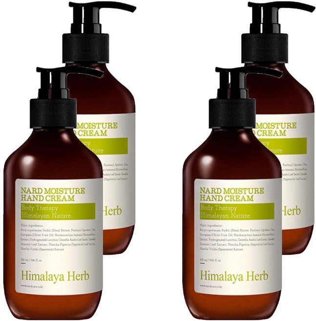 나드 모이스처 핸드크림 레몬민트, 280ml, 4개