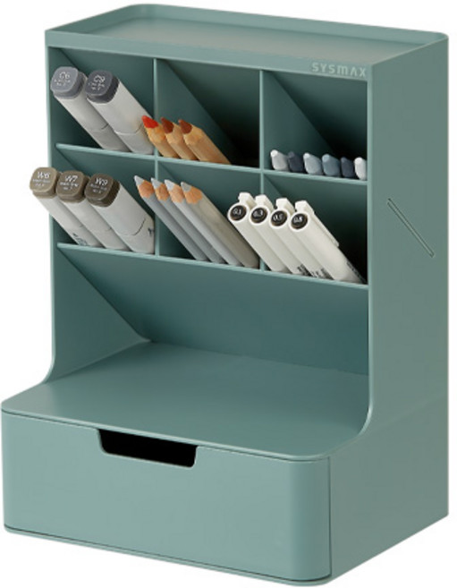 시스맥스 하이브 데스크오거나이저, 코발트그린, 1개