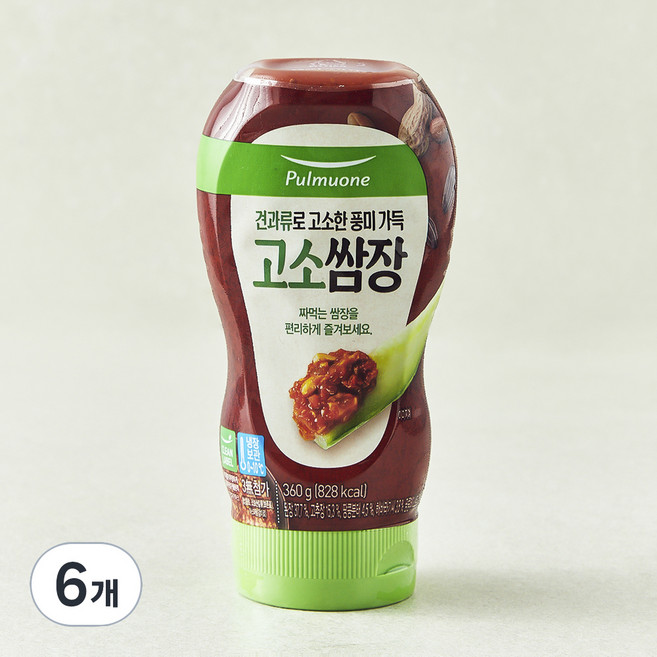 풀무원 튜브형 고소쌈장 (냉장), 360g, 6개