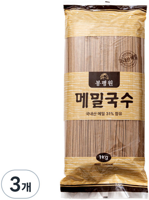 봉평원 메밀국수, 1kg, 3개