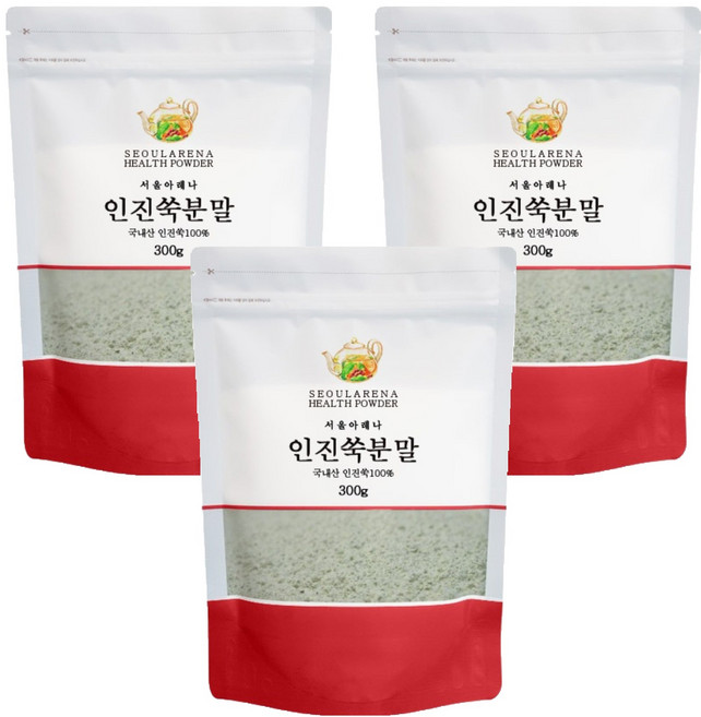 서울아레나 인진쑥분말 국내산, 3개, 300g