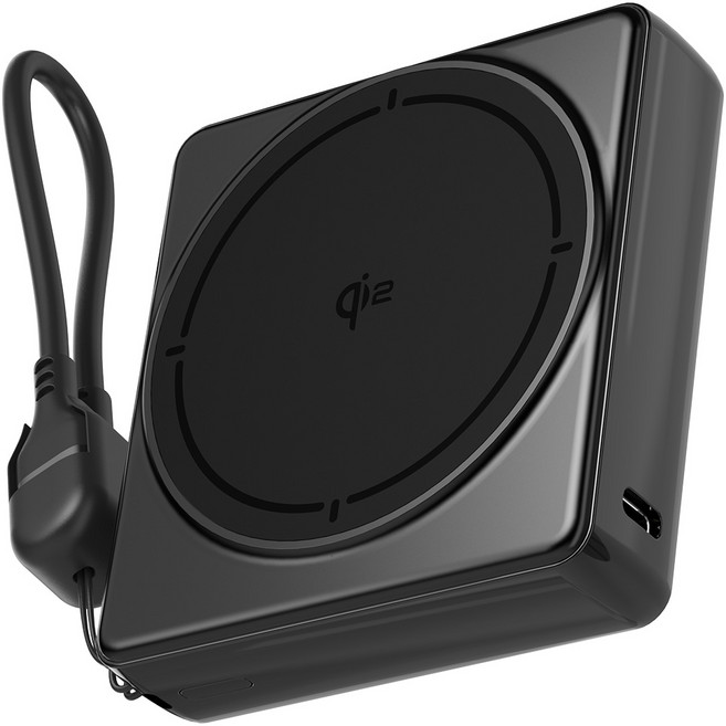 9위 - 어반어스 QI2 호환 15W 고속 맥세이프 미니 스퀘어 LCD 보조배터리 10000mAh C타입, 블랙, U