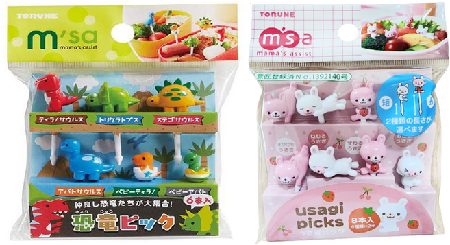 토루네 도시락 꾸미기 데코픽 공룡 6개입 + 토끼픽 8개입 세트, 2개, 1세트