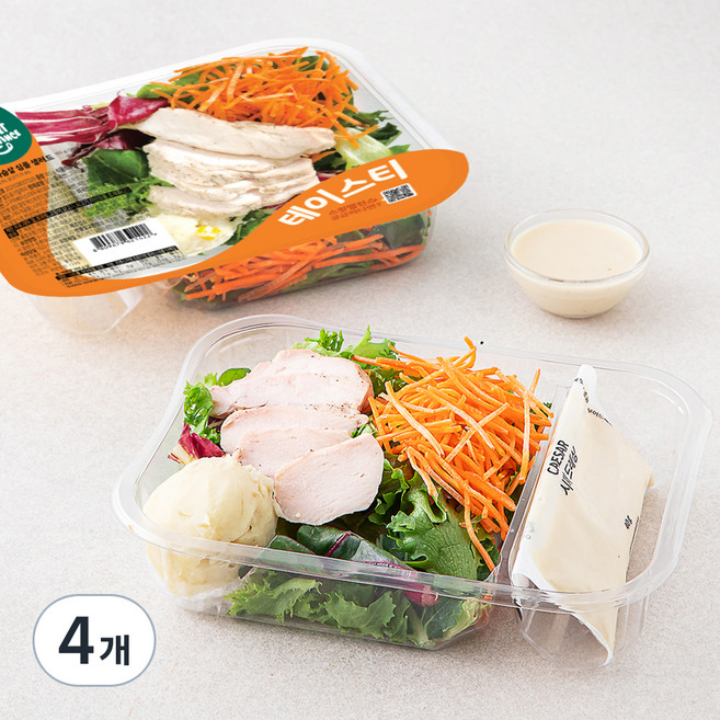 스윗밸런스 시저 닭가슴살 심플 샐러드, 165g, 4개