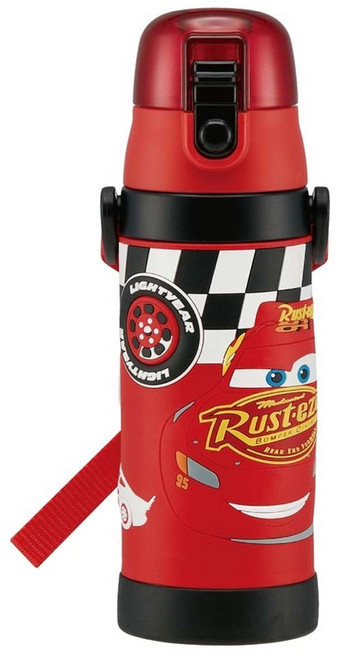 Skater 立體不鏽鋼保溫水壺, 閃電麥坤 紅色 + 黑色, 480ml, 1個