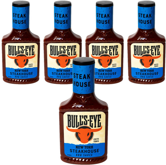 불스아이 뉴욕스테이크하우스 BBQ 소스, 360g, 5개