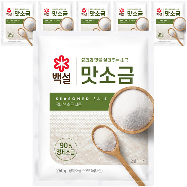 백설 맛소금, 250g, 6개