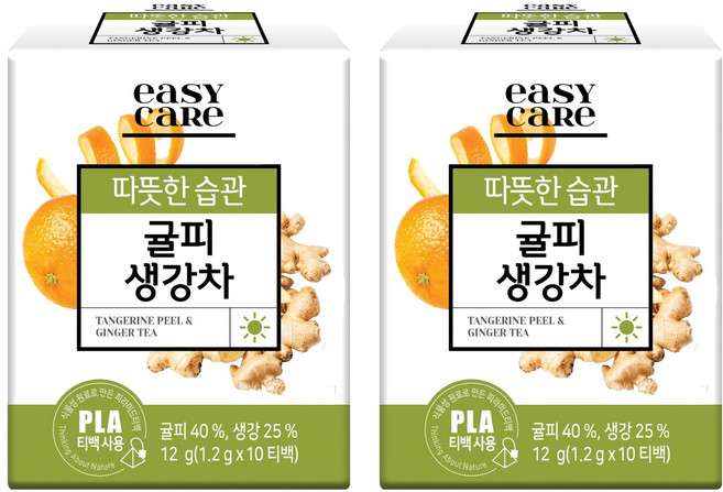 녹차원 이지케어 귤피생강차, 1.2g, 10개입, 2개