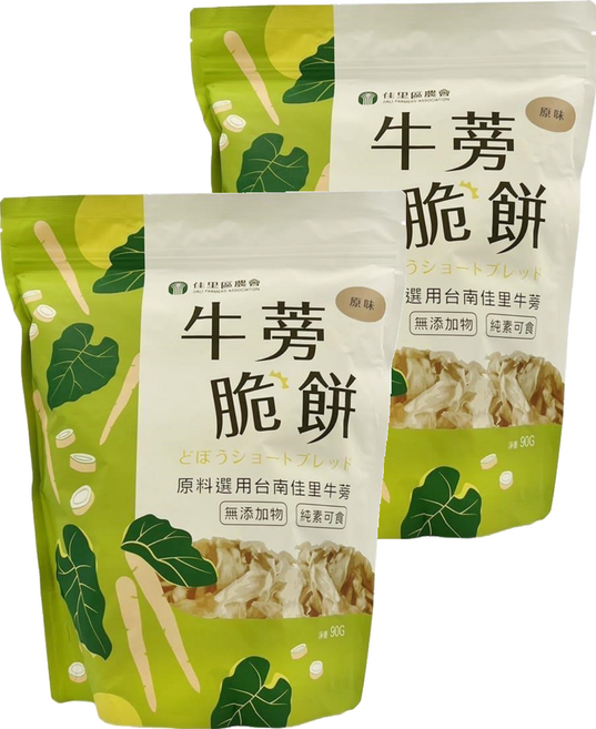 佳里區農會 牛蒡脆餅 芥末, 2個, 80g