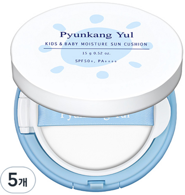 편강율 키즈 앤 베이비 모이스처 선쿠션 SPF50+ PA++++, 15g, 5개
