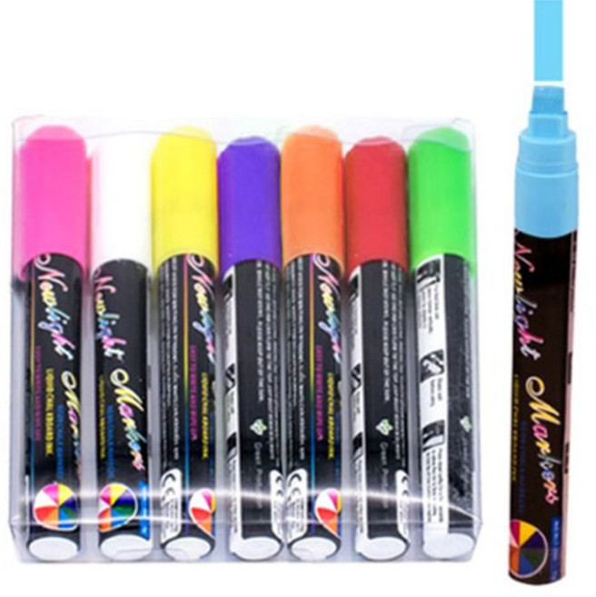 풀컬러즈 윈도우 LED 블랙보드 마카 8색, 혼합색상, 1세트