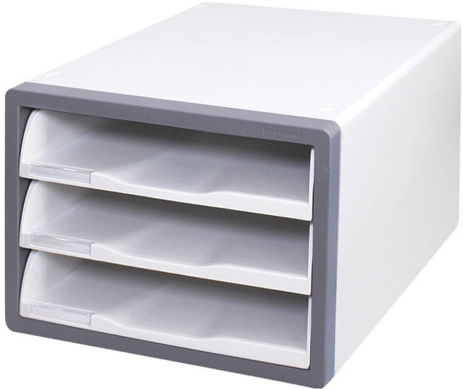 카파맥스 오픈형 서류함, 진회색, 3단