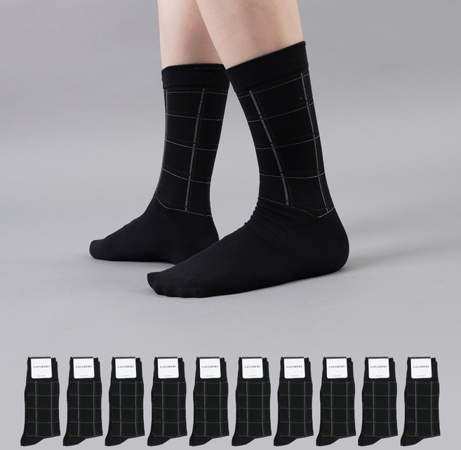 GANASOCKS 男士紳士西裝襪10雙組