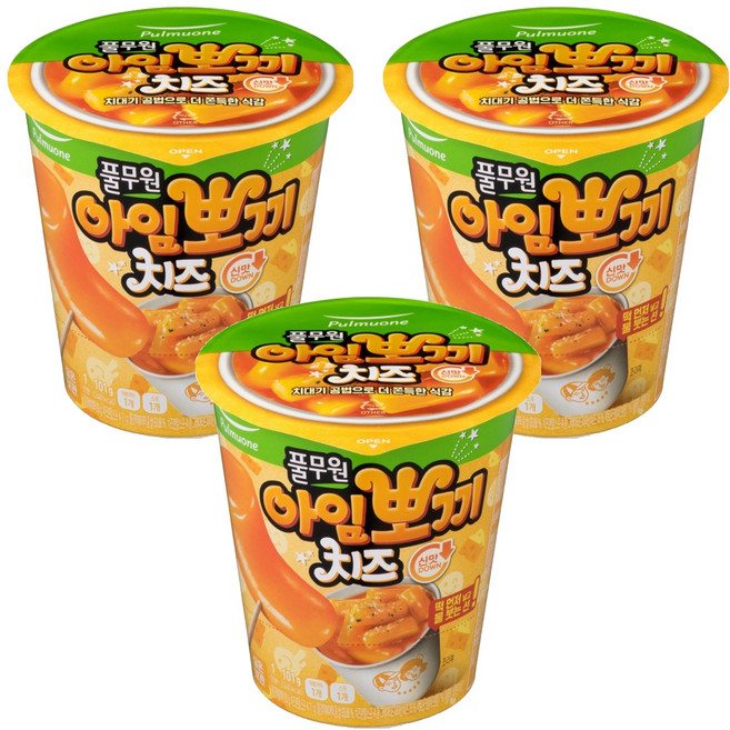풀무원 아임뽀끼 치즈 떡볶이, 101g, 3개