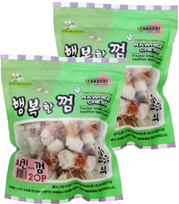 나눔유통 쉐프의 레시피 강아지 행복한껌 간식 20p, 치킨, 230g, 2개