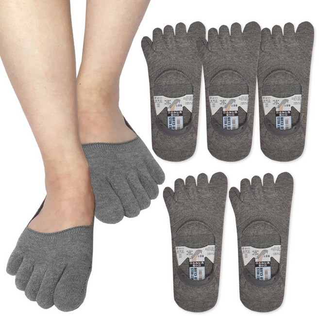 비버리힐스폴로클럽 남성용 페이크 무지 덧신 통풍 발가락 양말 5p