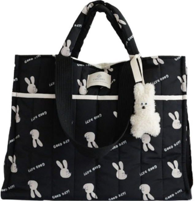 와이엠마마 보부상 기저귀가방 더블빅윰백, 베이지래빗