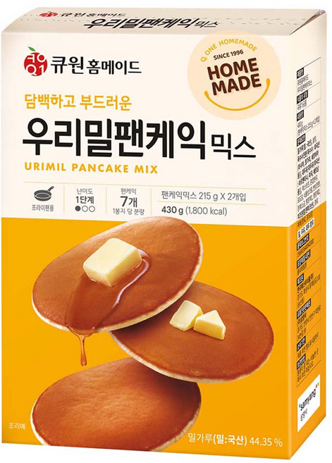 큐원 우리밀 팬케익믹스, 430g, 1개