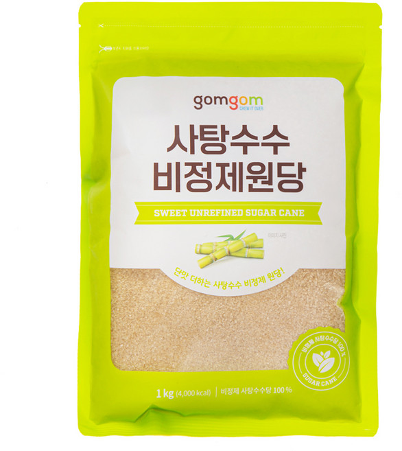 곰곰 사탕수수 비정제 원당, 1kg, 1개