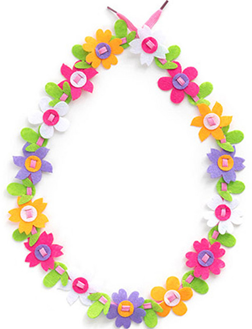 민화샵 부직포 꽃 목걸이 만들기 세트, 혼합색상, 20세트