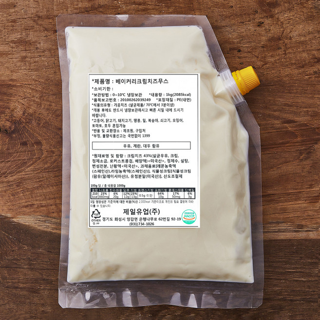 베이커리 크림치즈 무스, 1kg, 1개입, 1개