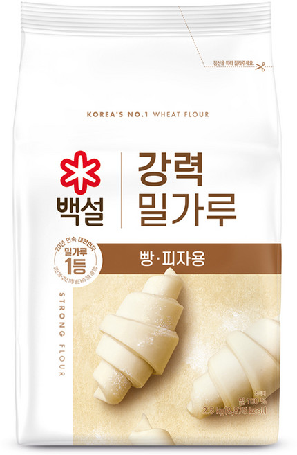 백설 강력 밀가루, 2.5kg, 1개