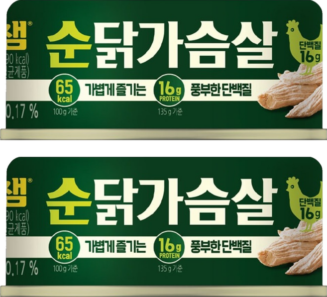 리챔 순 닭가슴살 통조림 135g 2개