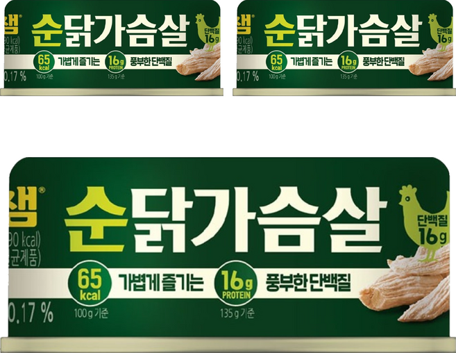리챔 순닭가슴살, 135g, 3개