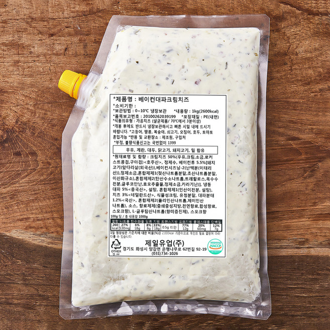 베이컨 대파 크림치즈, 1kg, 1개입, 1개