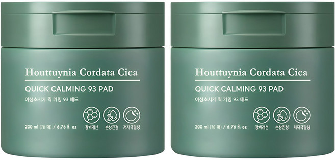 토니모리 어성초 시카 퀵 카밍 토너 패드 200ml, 70개입, 2개