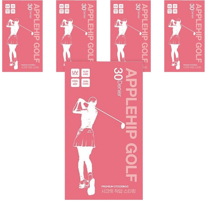 APPLEHIP Secret 貼合壓力高爾夫踩腳絲襪 30D 5入組