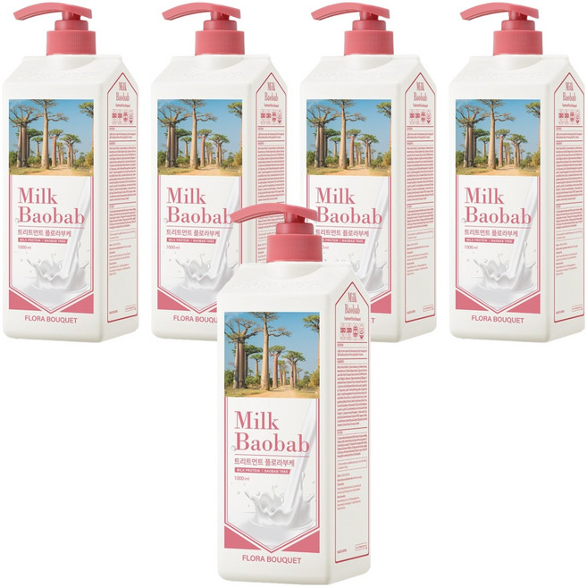 밀크바오밥 플로라부케 헤어트리트먼트, 1L, 5개
