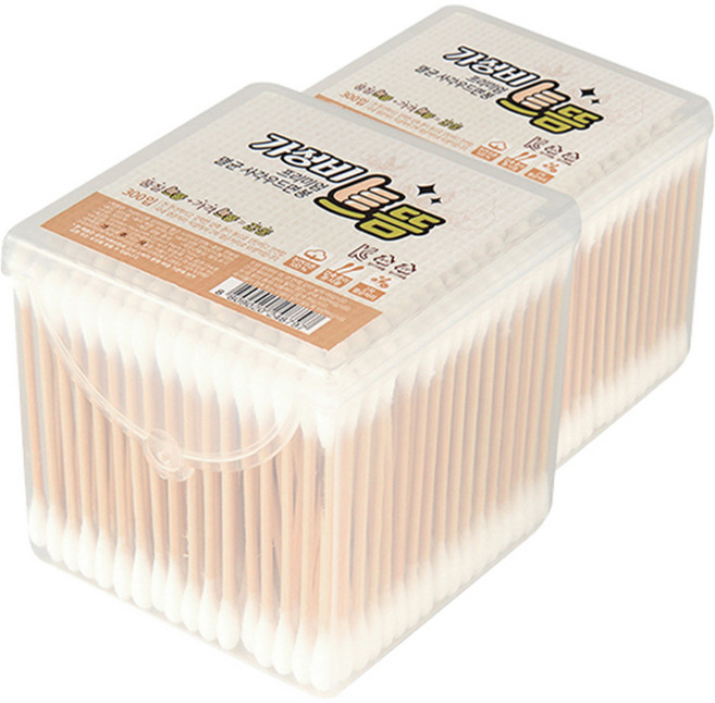 가성비으뜸 프리미엄 멸균 사각 우드 면봉, 300개입, 2개