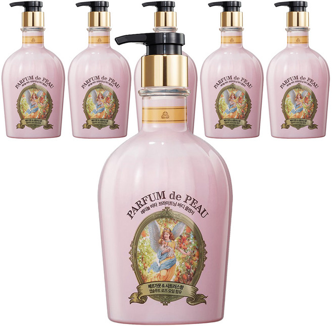 벨먼 파퓸드뽀 퍼퓸 바디워시 베르가못 시트러스 향, 600ml, 6개