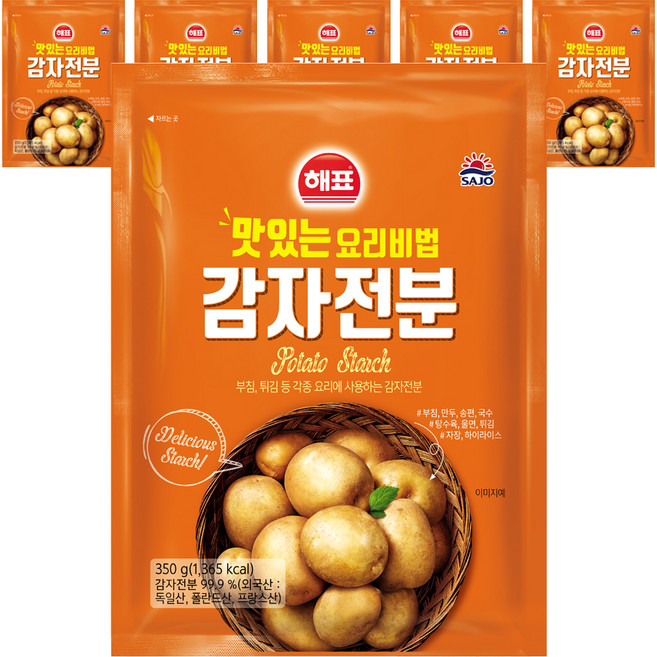 해표 감자전분, 350g, 6개