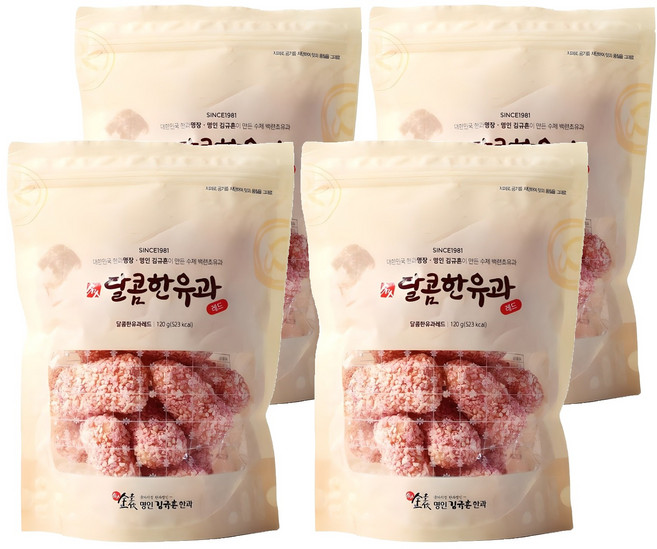 김규흔한과 달콤한유과 레드, 120g, 4개