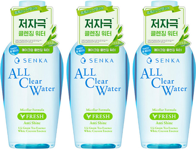 SENKA 專科 全效清爽微胞配方N卸妝水, 230ml, 3個