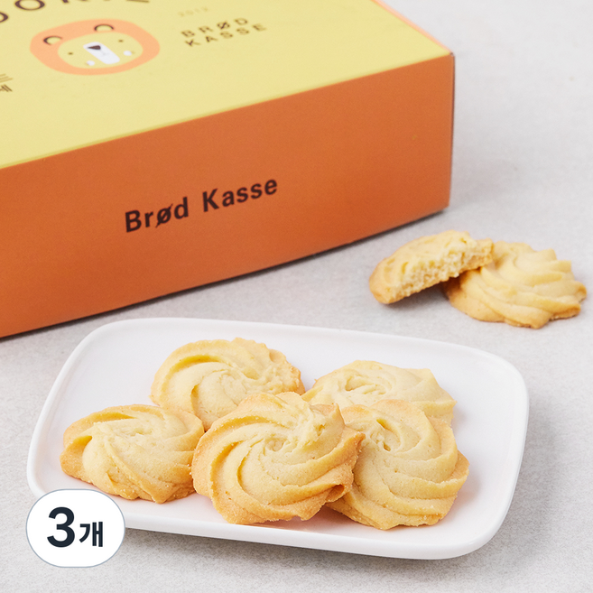 브로드카세 플레인 버터쿠키, 180g, 1개입, 3개