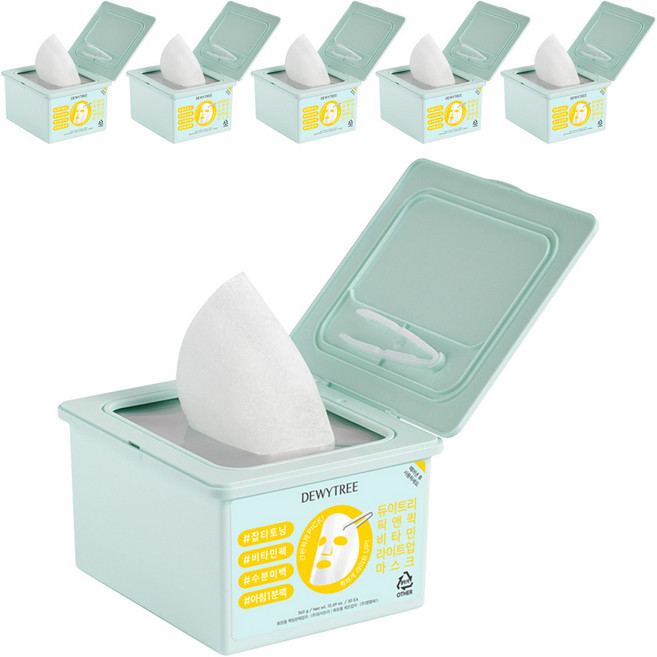 듀이트리 픽 앤 퀵 비타민 라이트업 마스크, 30개입, 6개