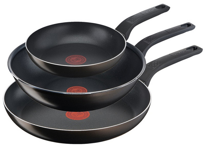 테팔 티타늄 액티쿡 프라이팬 세트 3개, 블랙커피, 프라이팬 20cm + 30cm + 볶음팬 28cm, 1세트