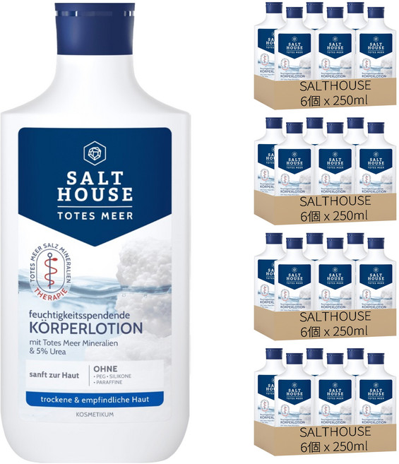 SALT HOUSE TOTES MEER 純淨溫和高保濕身體乳, 24個, 250ml