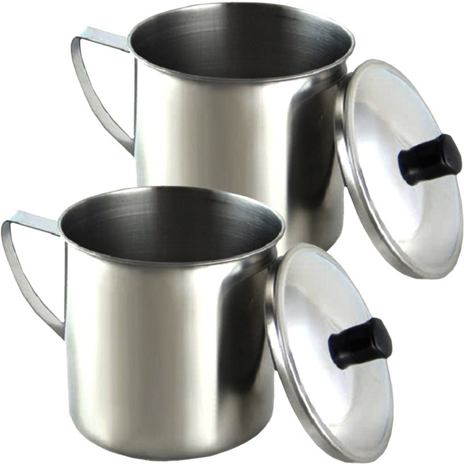 不鏽鋼杯 Set 11公分口杯 不鏽鋼水杯-附蓋 1000cc #430不鏽鋼 台灣製, 1組