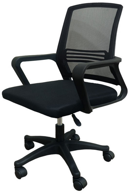 AOTTO 創意傢俱 人體工學透氣網布電腦椅/辦公椅, 黑色