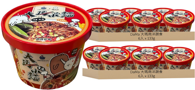 DaMa 大瑪南洋蔬食 大瑪小麵 全素 133g, 12入
